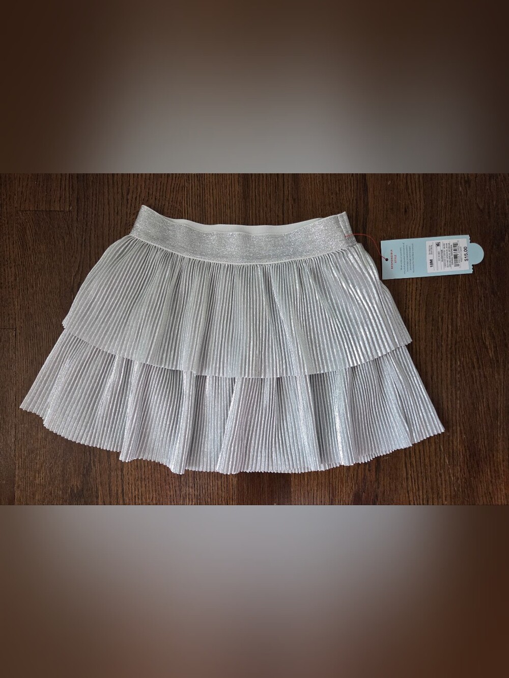 New Cat & Jack Girls 18m Silver Skirt